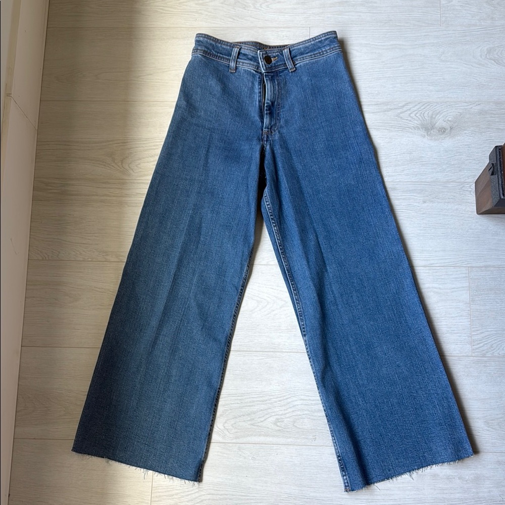 Zara Flare Jeans in Deep Blue